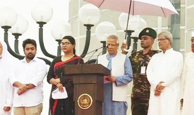 জুলাই ঘোষণাপত্র’ পাঠ করেছেন প্রধান উপদেষ্টা অধ্যাপক ড. মুহাম্মদ ইউনূস।