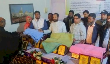 প্রগতি যুবসমাজ কল্যাণ সংস্থার পঞ্চম তম পূর্তি উপলক্ষে শীতবস্ত্র বিতরণ