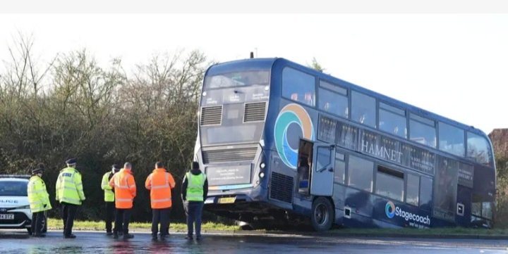 কালো বরফে পিচ্ছিল হয়ে খাদে পড়ল স্কুলবাস, অল্পের জন্য রক্ষা পেল শিক্ষার্থীরা