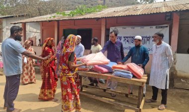 চা শ্রমিকদের মাঝে কম্বল বিতরণ করল তরঙ্গ সমাজ কল্যাণ সংস্হা